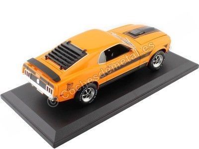 Cochesdemetal.es 1970 Ford Mustang Mach 1 Naranja/Negro 1:18 Maisto 31453 2