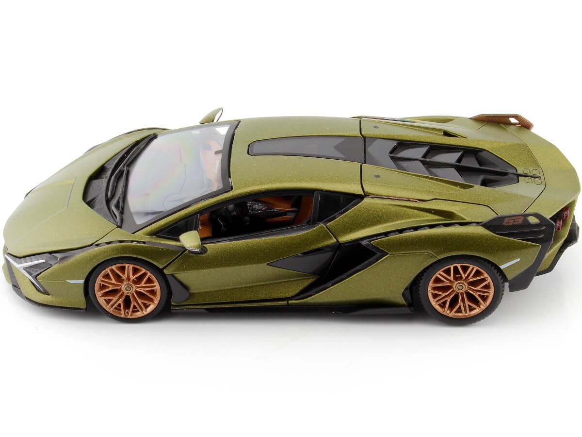 Bburago 1:24 Lamborghini Sian FKP 37 Año de construcción 2019 estera verde  oliva Burago 18-21099 modelo coche 18-21099 4893993210992 8719247696090