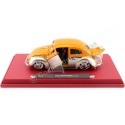 CARSDEMETAL.ES 1951 Volkswagen VW Beetle Hard Top Custom Silver / Metallic Orange 1:18 MAISTO Premiere 31018