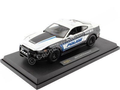 Cochesdemetal.es 2015 Ford Mustang GT 5.0 Police Blanco / Negro 1:18 Food Premiere 36203