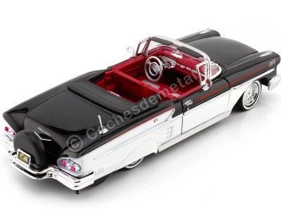 Cochesdemetal.es 1958 Chevrolet Impala Negro/Blanco 1:24 Motor Max 79025 2