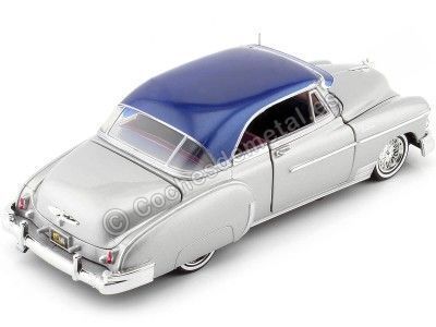 Cochesdemetal.es 1950 Chevrolet Bel Air Gris Metalizado/Azul 1:24 Motor Max 79026 2