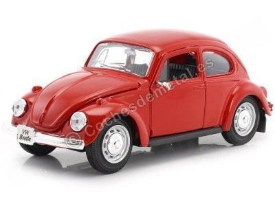 Cochesdemetal.es 1967 Volkswagen VW Escarabajo Beetle Rojo "Metal Kit" 1:24 Maisto 39926 2