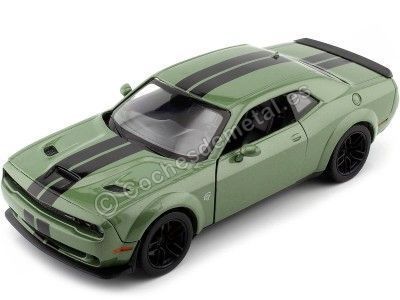 Cochesdemetal.es 2018 Dodge Challenger Srt Hellcat Wide Body Metallic Green 1:24 Motor Max 79350