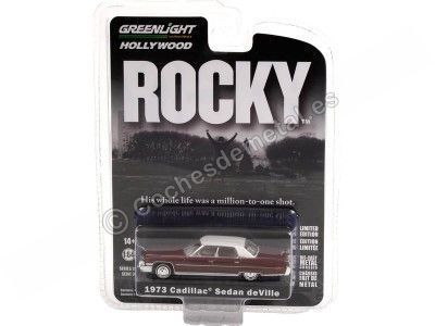 Cochesdemetal.es 1973 Cadillac DeVille Sedan "Rocky Hollywood Series 35" 1:64 Greenlight 44950A 2