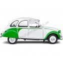 CARSDEMETAL.ES 1978 Citroen 2CV6 Dolly White / Green 1:18 Solino S1805025