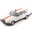 CARSDEMETAL.ES 1986 Volvo 240 BL "Belgique Police" White 1:24 Wellly 24102BE