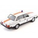 CARSDEMETAL.ES 1986 Volvo 240 BL "Belgique Police" White 1:24 Wellly 24102BE