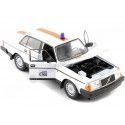 CARSDEMETAL.ES 1986 Volvo 240 BL "Belgique Police" White 1:24 Wellly 24102BE