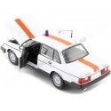 CARSDEMETAL.ES 1986 Volvo 240 BL "Belgique Police" White 1:24 Wellly 24102BE