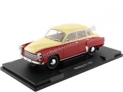 Cochesdemetal.es 1959 Wartburg 311/312 Granate/Beige 1:18 MC Group 18299