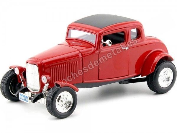 1932 Ford Five-Window Coupe Rojo 1:18 Motor Max 73171 Cochesdemetal 1 - Coches de Metal 