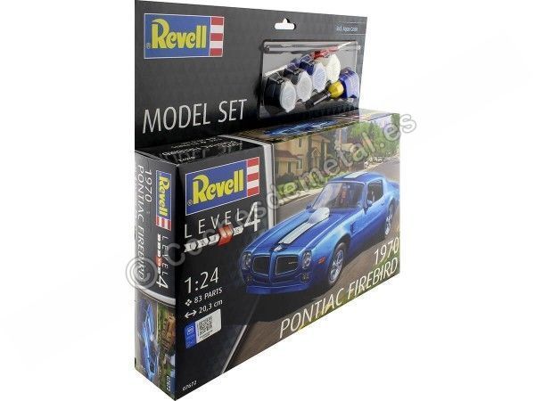 Cochesdemetal.es 1970 Pontiac Firebird "Kit de modèle en plastique" Azul 1:24 Revell 67672