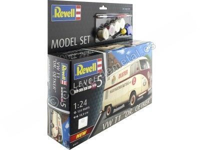 Cochesdemetal.es 1963 Volkswagen T1 Microbus Panel Van Dr. Oetker "Kit de modèle en plastique" Bicolor 1:24 Revell 6767