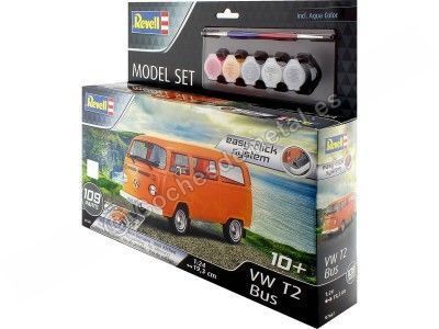 Cochesdemetal.es 1978 Volkswagen VW Type 2 (T2) Bus "Kit de modèle en plastique" Naranja 1:24 Revell 67667 2