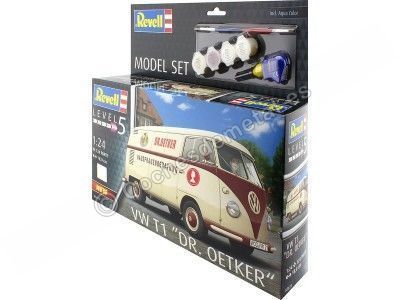 Cochesdemetal.es 1963 Volkswagen T1 Microbus Panel Van Dr. Oetker "Kit de modèle en plastique" Bicolor 1:24 Revell 6767 2