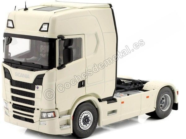 Cochesdemetal.es 2021 Cabeza Tractora Scania S580 Highline Blanco Marfil 1:24 Solido S2400301