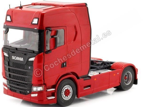 Cochesdemetal.es 2021 Cabeza Tractora Scania S580 Highline Rojo 1:24 Solido S2400302