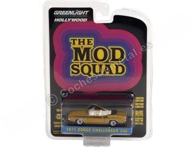 Cochesdemetal.es 1971 Dodge Challenger 340 Convertible "The Mod Squad, Hollywood Series 34" 1:64 Greenlight 44940a 2