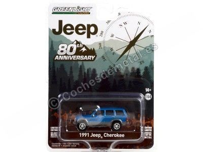 Cochesdemetal.es 1991 Jeep Cherokee "Anniversary Collection Series 14" 1:64 Greenlight 28100d 2