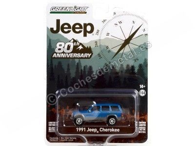 Cochesdemetal.es 1991 Jeep Cherokee "Anniversary Collection Series 14" 1:64 Greenlight 28100D 2