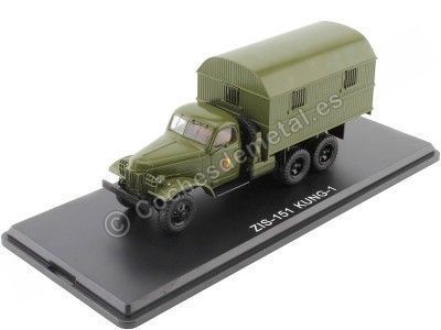 Cochesdemetal.es  1965 Camión Militar RDA ZIS 151 Kung-1 Verde Militar 1:43 Premium ClassiXXs PCL47157