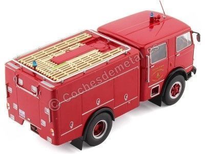 Cochesdemetal.es 1972 Camión Fiat Leoncina OM 150 "Bomberos Italia" Rojo 1:43 Editorial Salvat SP01 2