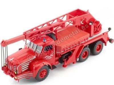 Cochesdemetal.es 1959 Margirus Berliet tbo 15 tonne "Bomberos France" Rojo 1:43 Éditorial Salvat SP23