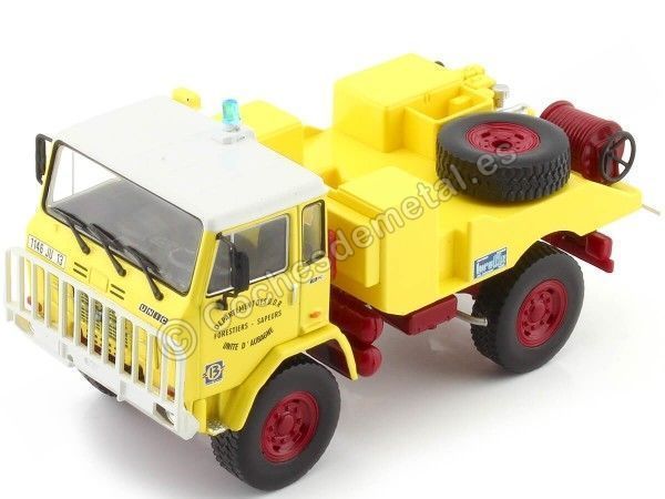 CARSDEMETAL.ES 1975 IVECO ANTICENDIO BOSCHIVO BIRO-UNIC 75PC "Fire Corps" Yellow 1:43 Salvat SP30 éditorial