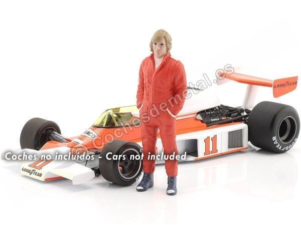 CARSDEMETAL.ES 1970 Figure de résine James Hunt "Legends of the Races 70s, figure à" 1:18 American Diorama 76351