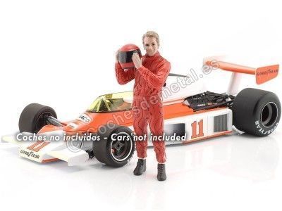 Cochesdemetal.es 1970 Figura de Resina Niki Lauda "Leyendas de las Carreras Años 70, Figura B" 1:18 American Diorama 76352