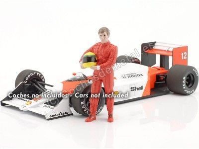 CARSDEMETAL.ES 1980 Figure d'Ayrton Senna Resin "Legends of the 80s, figure à" 1:18 American Diorama 76353