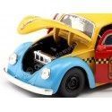 Cochesdemetal.es 1959 Volkswagen Beetle VW Escarabajo + Figura Óscar el Gruñón "Serie TV Barrio Sésamo" 1:24 Jada Toys 32801/...