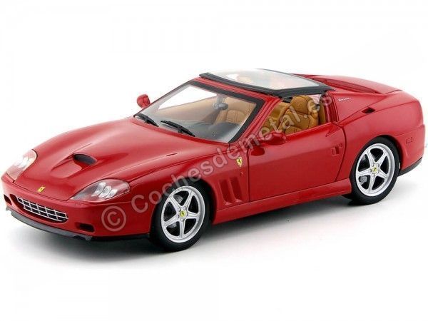 2005 Ferrari Superamerica Rojo Metalizado 1:18 Hot Wheels P4396 Cochesdemetal 1 - Coches de Metal 