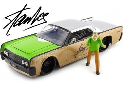 Cochesdemetal.es 1963 Lincoln Continental + Figura Stan Lee "Fundador Marvel Comics" 1:24 Jada Toys 32778