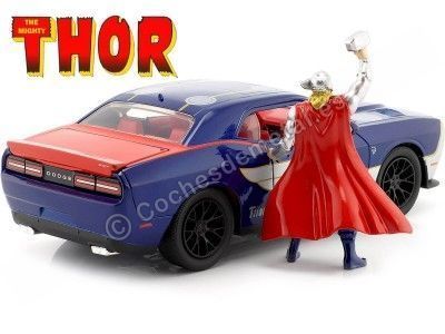 Cochesdemetal.es 2018 Dodge Challenger SRT Hellcat + Figura Thor 1:24 Jada Toys 32186/253225032 2