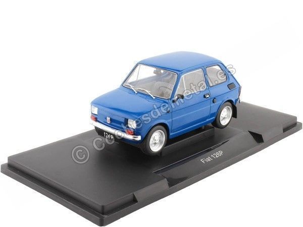 Cochesdemetal.es 1972 Fiat Polonia 126P (Seat 126) Azul Oscuro 1:18 MC Group 18324