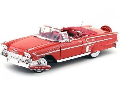 Cochesdemetal.es 1958 Chevrolet Impala Roadster Rojo Metalizado 1:18 Motor Max 73112