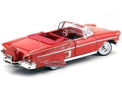 Cochesdemetal.es 1958 Chevrolet Impala Roadster Rojo Metalizado 1:18 Motor Max 73112 2