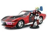 1969 Chevrolet Corvette Stingray + Figura Harley Quinn 1:24 Jada Toys 31196