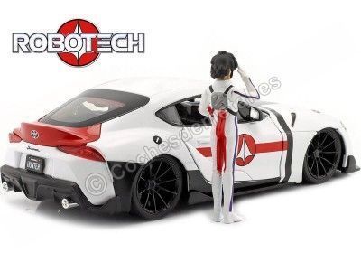 Cochesdemetal.es 2020 Toyota Supra + Figura Rick Hunter "Serie de TV Robotech" 1:24 Jada Toys 33685/253255050 2
