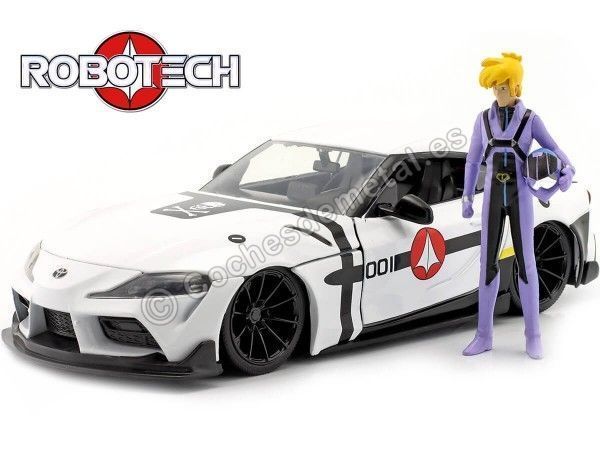 Cochesdemetal.es 2020 Toyota Supra + Figura Roy Focker "Serie de TV Robotech" 1:24 Jada Toys 33682/253255052