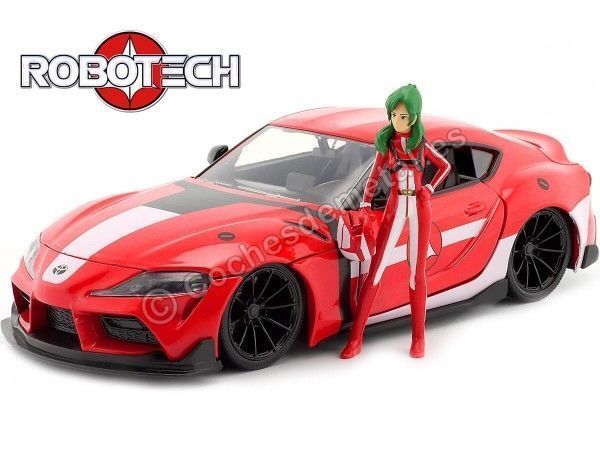 Cochesdemetal.es 2020 Toyota Supra + Figura Miriya Sterling "Serie de TV Robotech" 1:24 Jada Toys 33679/253255053