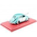 CARSDEMETAL.ES 1951 Volkswagen VW Beetle Hard Top Custom Silver / Metallic Turquoise 1:18 MAISTO Premiere 31018