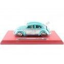 CARSDEMETAL.ES 1951 Volkswagen VW Beetle Hard Top Custom Silver / Metallic Turquoise 1:18 MAISTO Premiere 31018