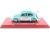 CARSDEMETAL.ES 1951 Volkswagen VW Beetle Hard Top Custom Silver / Metallic Turquoise 1:18 MAISTO Premiere 31018