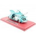 CARSDEMETAL.ES 1951 Volkswagen VW Beetle Hard Top Custom Silver / Metallic Turquoise 1:18 MAISTO Premiere 31018