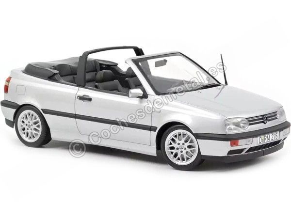 Cochesdemetal.es 1995 Volkswagen VW Golf Cabriolet Plateado 1:18 Norev 188468