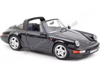 Cochesdemetal.es 1991 Porsche 911 Carrera 4 Targa Azul Metalizado 1:18 Norev HQ 187340