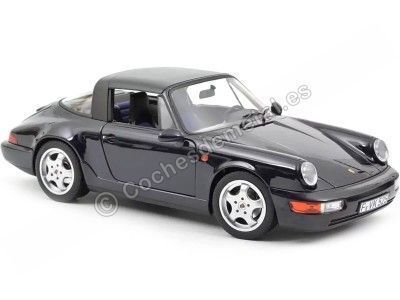 Cochesdemetal.es 1991 Porsche 911 Carrera 4 Targa Azul Metalizado 1:18 Norev HQ 187340 2